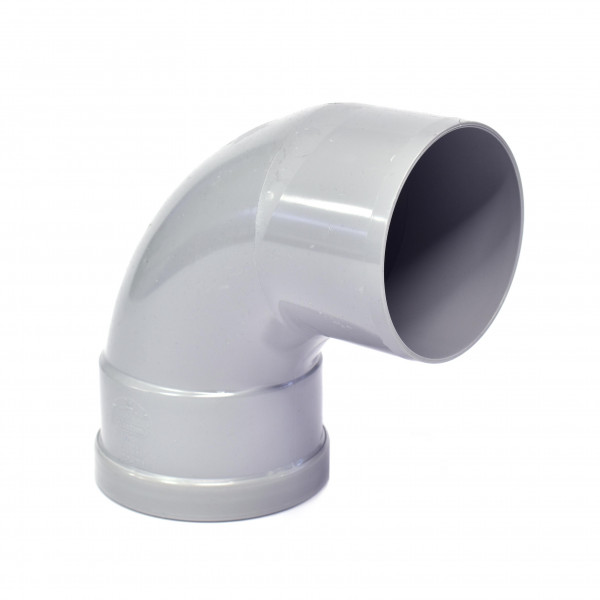 PVC Bocht 87° Manchetmof / Spie, 125 mm, SN4