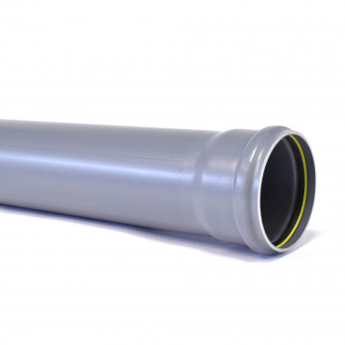 PVC Afvoerbuis met Manchetmof 110 x 3,2 mm, 5 m