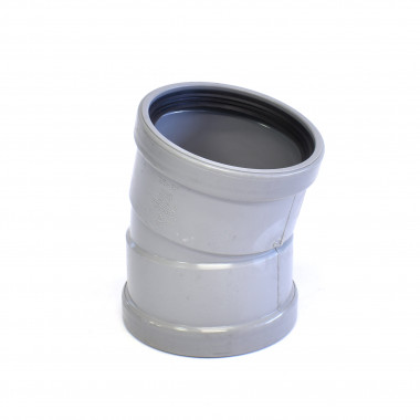 PVC Bocht 15° Manchetmof, 110 mm, SN4