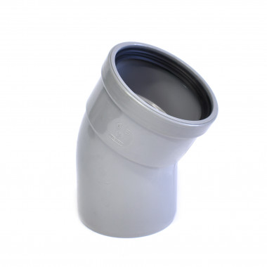 PVC Bocht 30° Manchetmof / Spie, 110 mm, SN4