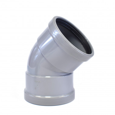 PVC Bocht 45° Manchetmof, 110 mm, SN4