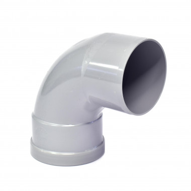 PVC Bocht 87° Manchetmof / Spie, 110 mm, SN4