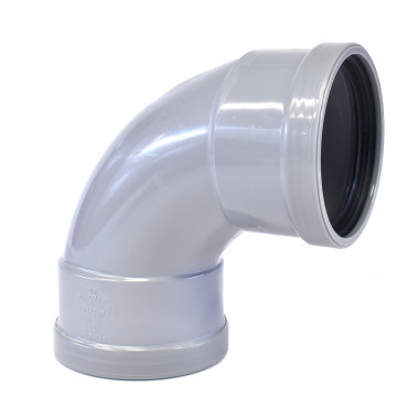 PVC Bocht 87° Manchetmof, 110 mm, SN4