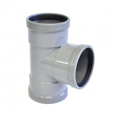 PVC T-stuk 87,5° Manchetmof, 110 mm