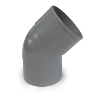 PVC Bocht 45° Manchetmof / Spie 80 mm