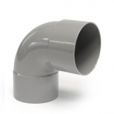 PVC Bocht 87° Manchetmof / Spie 80 mm