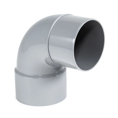 PVC Bocht 87° Manchetmof / Verjongd Spie 80 mm